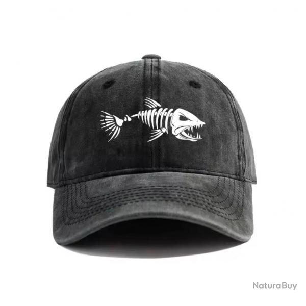 Casquette de peche, motif poisson....1 euro...coloris au choix