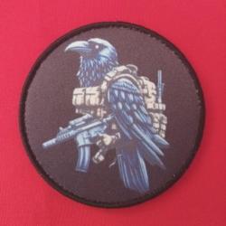 ÉCUSSON COMMANDO ELITE TACTIQUE MILITAIRE SYMBOLE AIGLE SCRATCH  8CM
