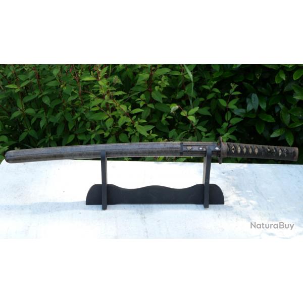Rare sabre Wakizashi japonais priode EDO sign par le forgeron Nagayoshi - SDC25WAK001