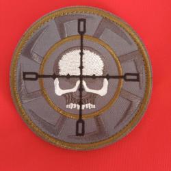 ÉCUSSON MILITAIRE TACTILE TIREUR D'ÉLITE 3D SNIPER CIBLE 8 CM SYSTEME SCRATCH