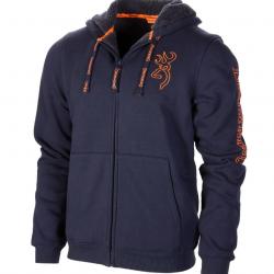 SWEATSHIRT WARM SNAPSHOT BLUE ZIP