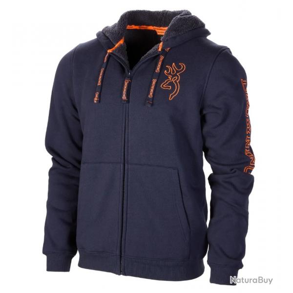 SWEATSHIRT WARM SNAPSHOT BLUE ZIP
