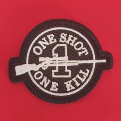 ÉCUSSON MILITAIRE tactique TIREUR D'ÉLITE 3D SNIPER CIBLE 8/6 CM SYSTEME SCRATCH