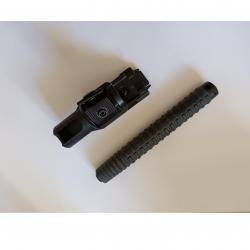 Matraque télescopique noire avec poignée antidérapante 530 mm ESP