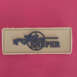 ÉCUSSON MILITAIRE TACTILE TIREUR D'ÉLITE 3D SNIPER CIBLE 8/3 CM SYSTEME SCRATCH