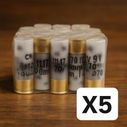 Cartouches Chevrotines Mary Arm 21 grains - Cal.12 x5 boites - 125 cartouches - Pack économi