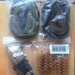 Lot Boresnakes cal.6.5mm, cal.44-45 , cal.36 + 5 écouvillons cuivres spirales cal.16
