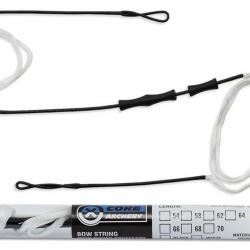 CORDE BLANCHE RECURVE DACRON AVEC PROTECTION DES DOIGTS 172 CM