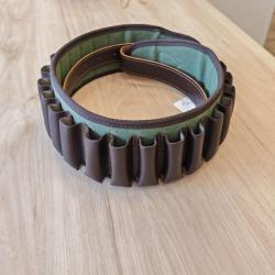 Cartouchière cordura et cuir cal 20 / 25 tubes