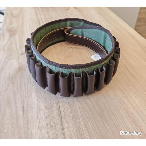 Cartouchire cordura et cuir cal 20 / 25 tubes