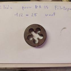 Filiére 1/2-28  Unef , pour filetage du cache flamme AR15