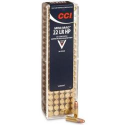BTE 100 CART. CCI VARMINT MINI-MAG HP CAL. .22 LR HP POINTE CREUSE CUIVRÉE 36GR