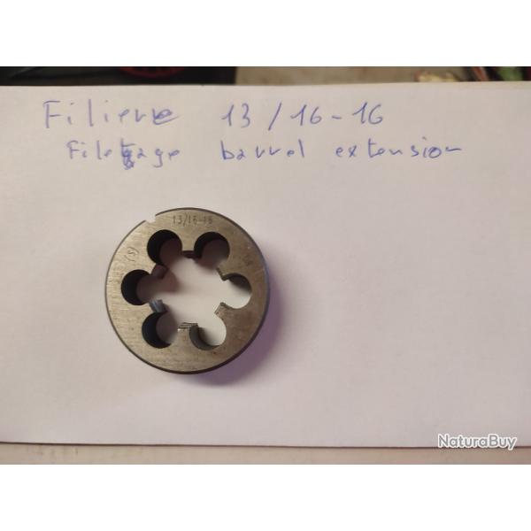 Filire   13/16-16   Unef , pour filetage du barrel extension des canons AR15