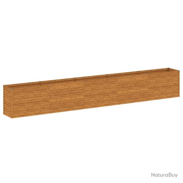 Jardinire bac lit surlev plantes fleurs terrasse jardin de jardin 482 x 50 x 69 cm acier corten
