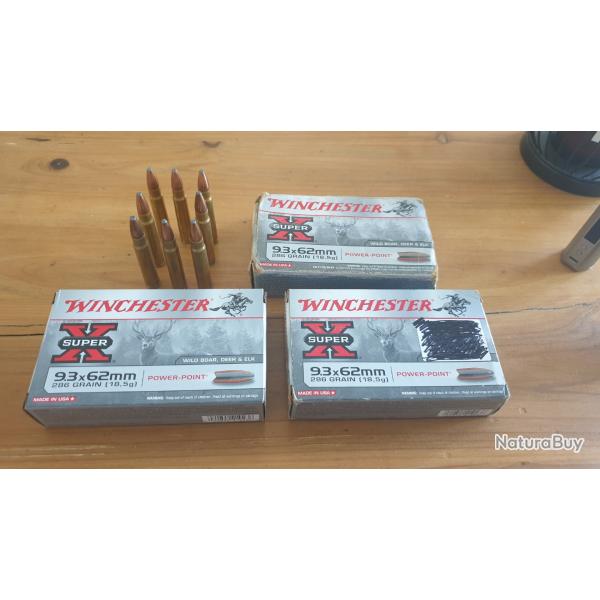 68 CARTOUCHES 9,3x62 WINCHESTER POWER-POINT 286GR