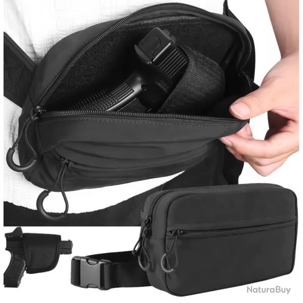 Sac de transport dissimul, pochette porte-pistolet tactique, sac banane EDC