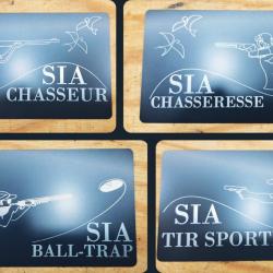 Carte SIA personnalisée - Chasseur / Tireur / Chasseresse / Ball-Trap