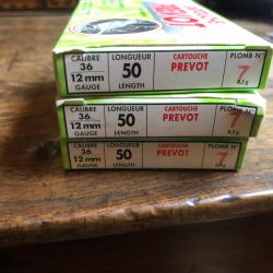 3 boîtes de 10 munitions cal36/12mm prevot nr7