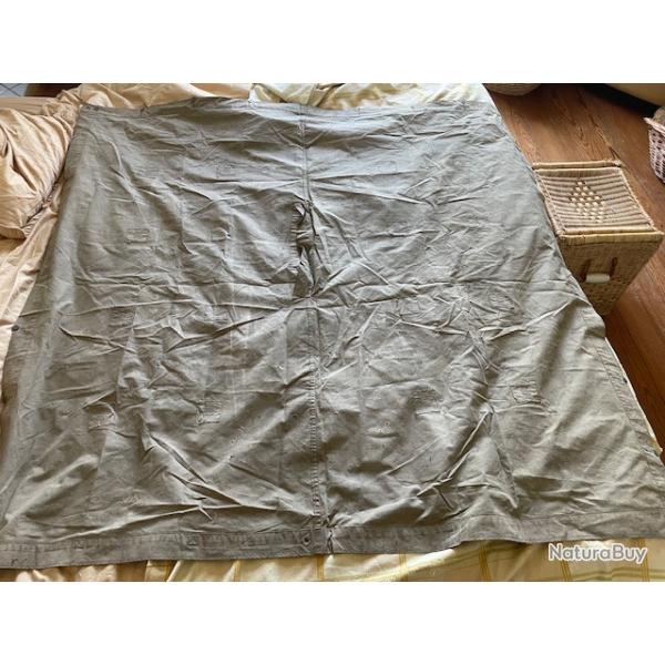 Toile de tente France modle 1888 en coton cachou avec tampon de rception 1889  ALGER