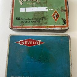 Boîtes cartouches metalliques