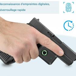 Verrou de pontet biométrique avec 2 clés de secours