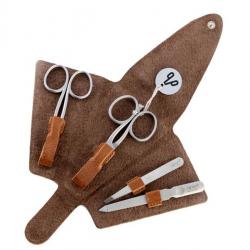 POCHETTE MANUCURE ANTIQUE COGNAC