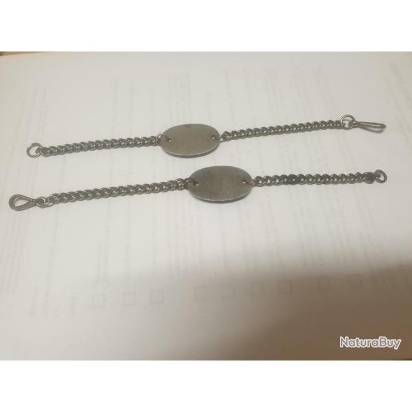 2 Bracelets d'identit Franais original 21 cm  A25.1