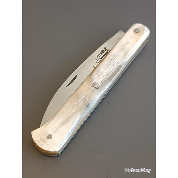 ANCIEN COUTEAU Yssingeaux, VRITABLE BROSSARD, THIERS, XXme, manche CORNE.