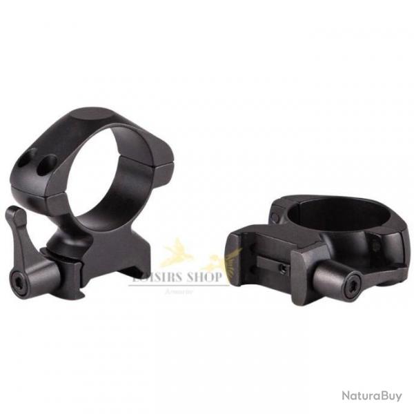 Paire de colliers de montage haut en acier attache rapide rail 21mm picatinny diamtre 25,4 mm