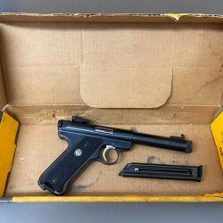 Pistolet RUGER modèle MK II TARGET fileté, calibre 22lr  avec sa boite d'origine