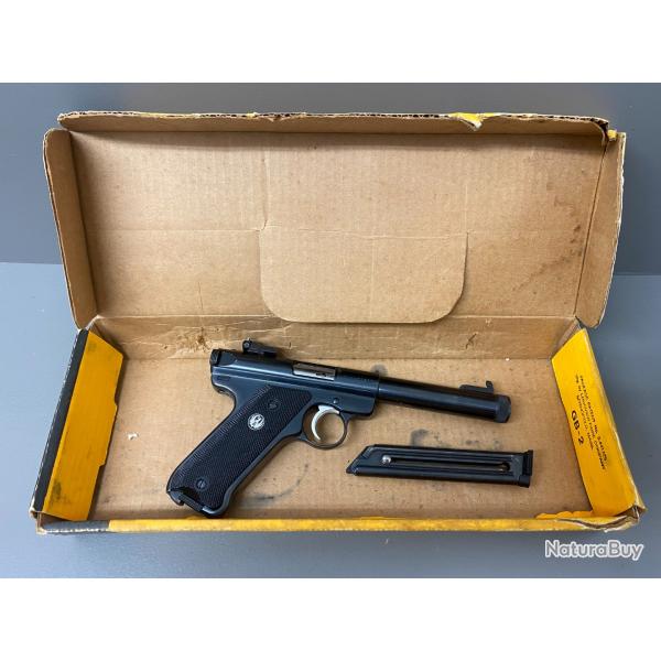 Pistolet RUGER modle MK II TARGET filet, calibre 22lr  avec sa boite d'origine