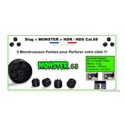 Annonce billes paintball : .68 MONSTER x100 // Slugs cal. 68 HDR - HDS // lot de 100 Slugs