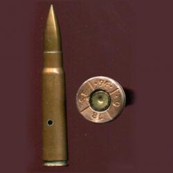 7.92 x 57 Mauser - Allemagne 1918 - étui acier cuivré - productuion P2RIODE GUERREN 14-18