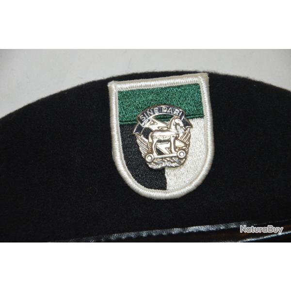 BERET NOIR AMERICAIN DES FORCES SPECIALES -VIETNAM-AMERICAN BLACK BERET-BANCROFT-SINE  PARI