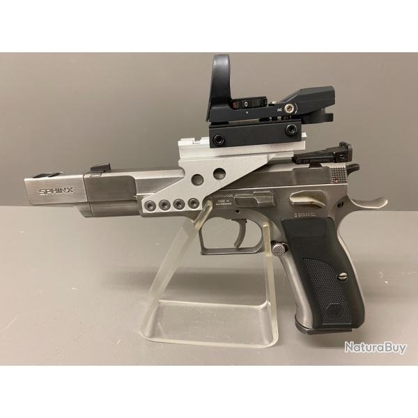 Pistolet SPHINX modle 2000 GRAND MASTER, calibre 9x21mm, compensateur d'origine