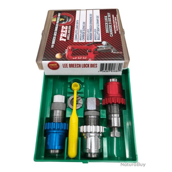 Jeu de 3 outils Lee Carbide Breech Lock - 44 SPECIAL/REM MAGNUM