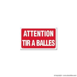 Soldes ! ATTENTION TIR A BALLES, aluminium