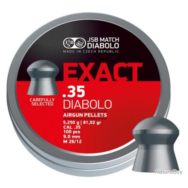 Plombs JSB exact tte ronde cal.9mm cal.35 81.02gr 5.25g par 300 (3 boites)