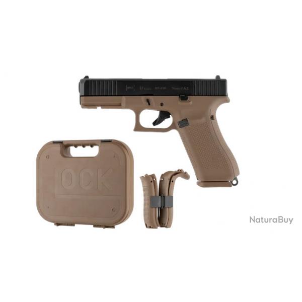 PIST GLOCK 17 GEN5 CAL 9 MM PAK COYOTE  edition limitee french army  lock perfection
