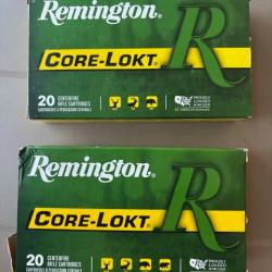 deux boites de munitions remington core lokt calibre 300 180g et 150g destockage chasse enchère