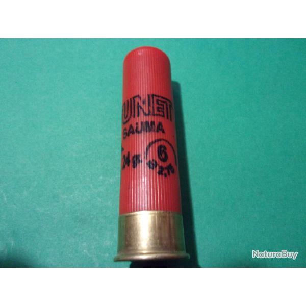 Cartouche de chasse cal: 24 TUNET SAUMA 24 g plomb de 6, tui plastic rouge de 65 m/m