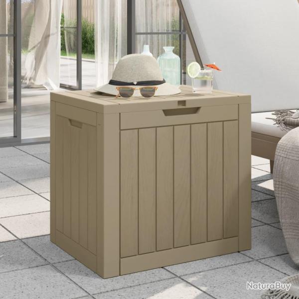 Bote de stockage de jardin gris 55,5x43x53 cm polypropylne