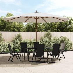 Parasol de jardin avec mât en bois sable 400x273 cm