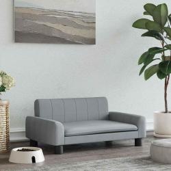 Lit pour chien gris clair 70x45x30 cm tissu