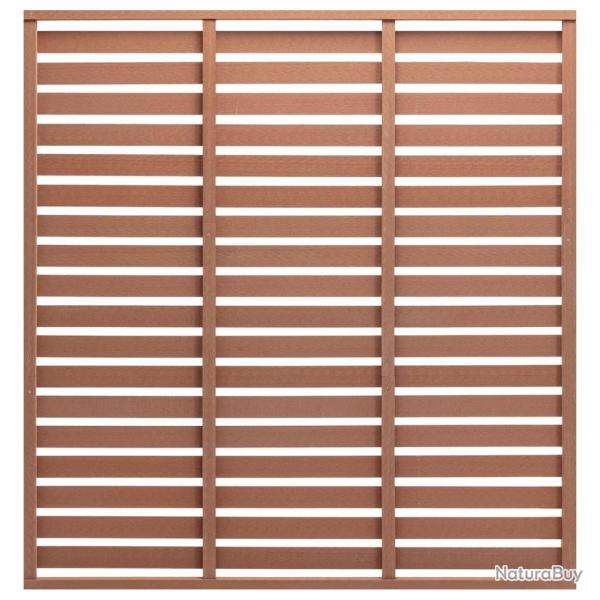 Panneau de clture WPC 180x180 cm Marron
