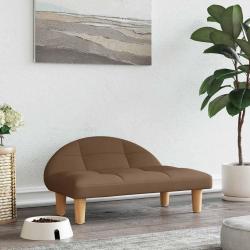 Lit pour chien marron 70x52x30 cm tissu