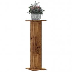 Supports pour plantes 2 pcs vieux bois bois d'ingénierie