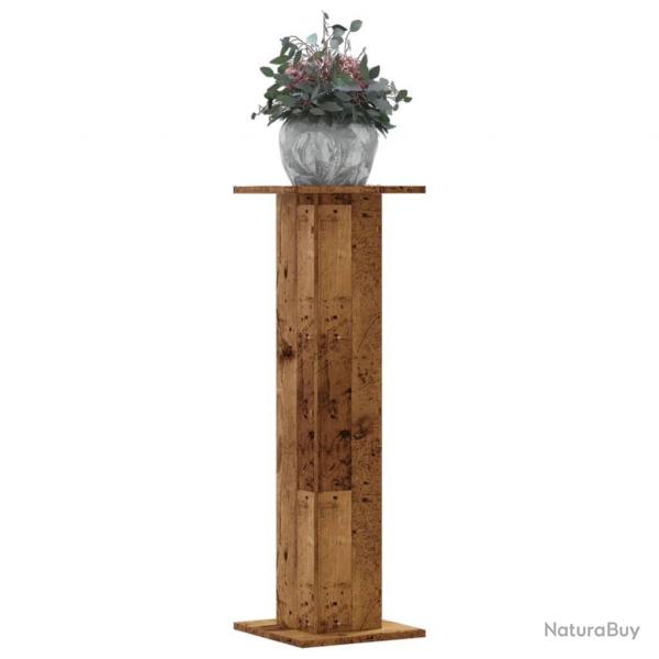 Supports pour plantes 2 pcs vieux bois bois d'ingnierie