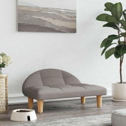 Lit pour chien taupe 70x52x30 cm tissu