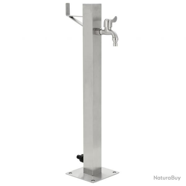 Colonne  eau de jardin carre Acier inoxydable 65 cm